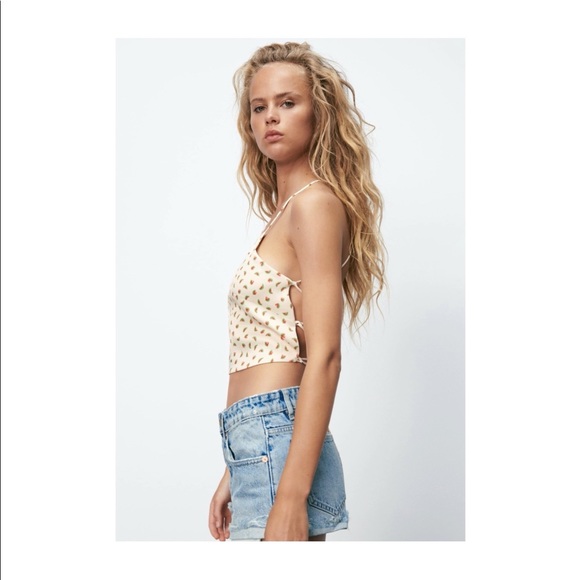 ✨HP✨NWT Zara satin crop top Size:S - Picture 3 of 8